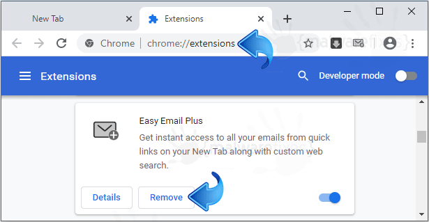 uninstall easy mail for gmail