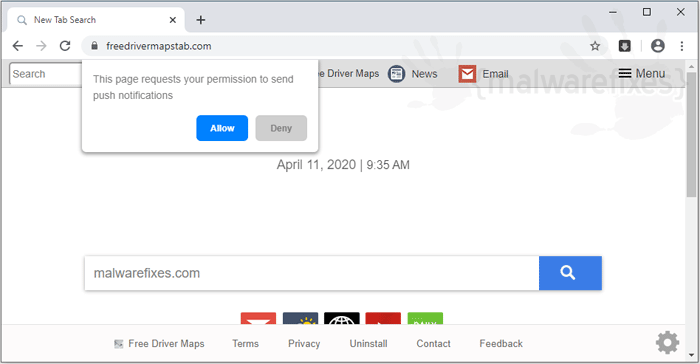 Screenshot of Freedrivermapstab.com