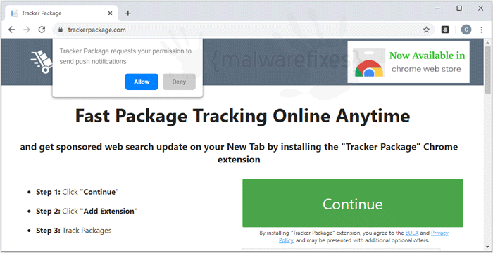 Trackerpackage.com Screenshot