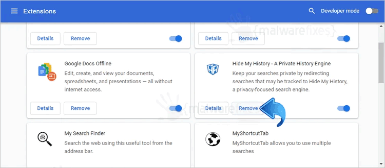 How to remove Hide My History (PC and Mac) - MalwareFixes