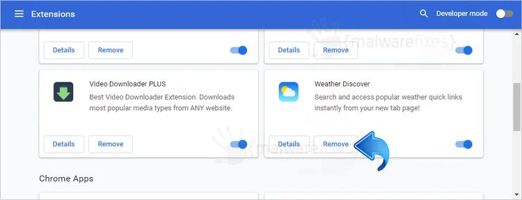 Weather Discover Chrome