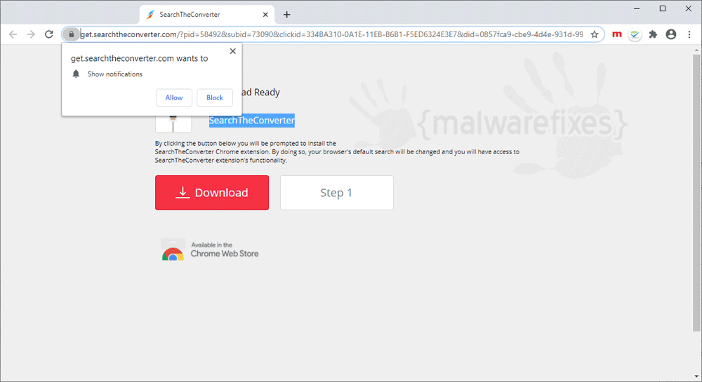 Searchtheconverter.com Pop-up Image