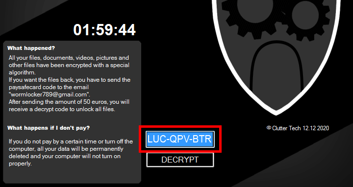 Image of WormLocker unlocking