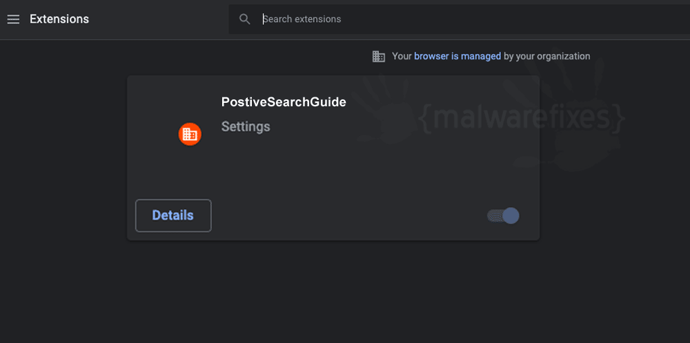 Screenshot of PostiveSearchGuide
