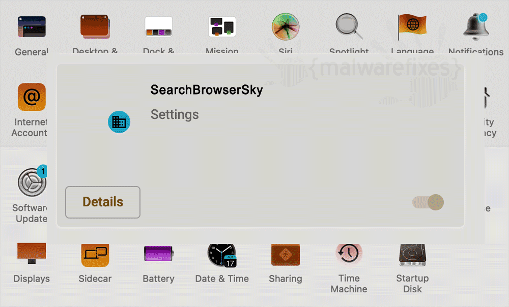 Screenshot of SearchBrowserSky App