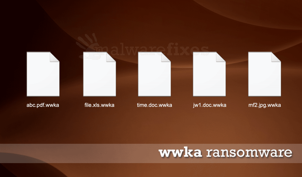 Screenshot of Wwka encrypted files