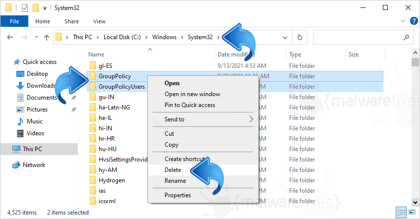 Delete System32 Group Policy