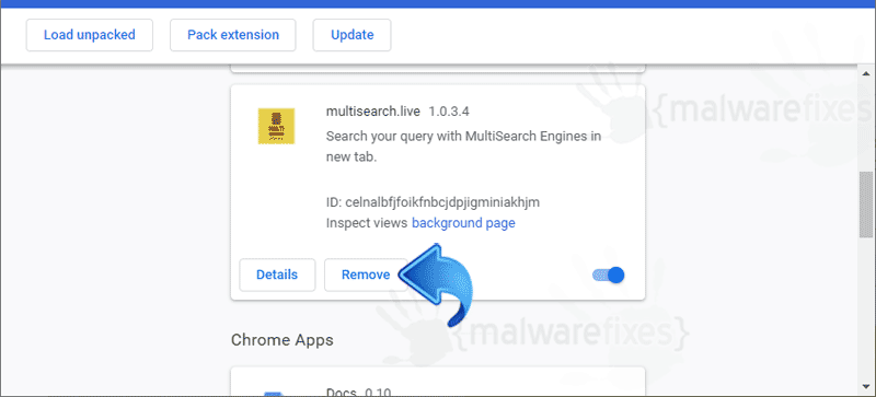 Screenshot of Multisearch.live extension