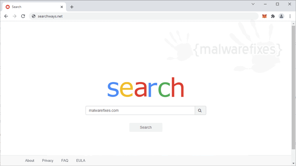 Screenshot of Searchways.net Hijacker