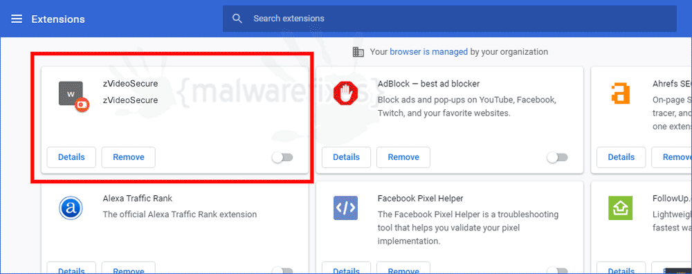 Screenshot of zVideoSecure