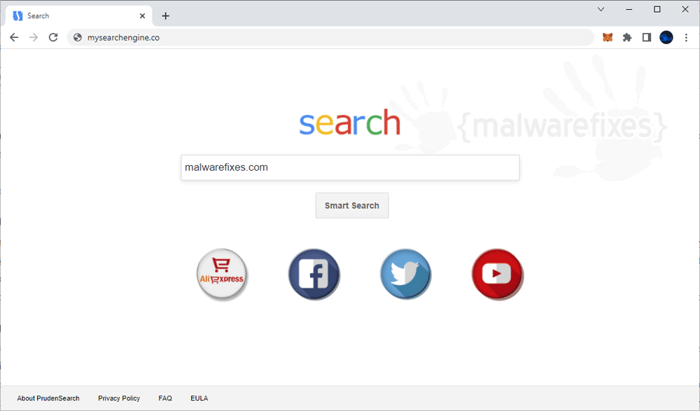 Screenshot of Mysearchengine.co