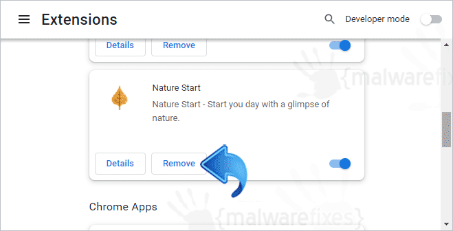 Screenshot of Nature Start for Chrome