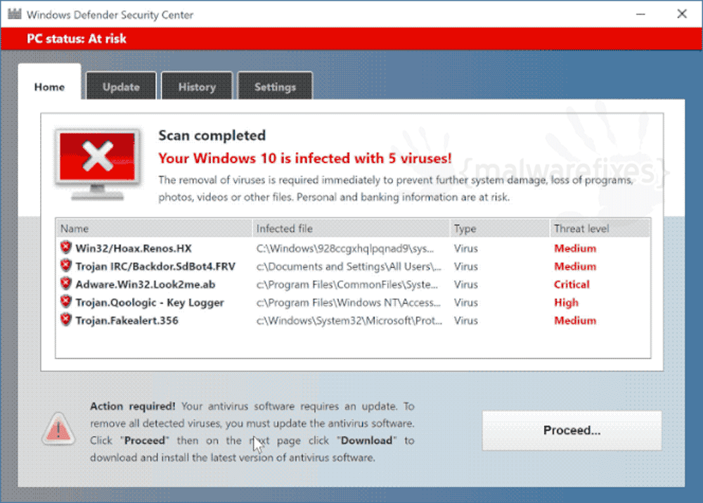 Your Windows is infected with viruses! - MalwareFixes