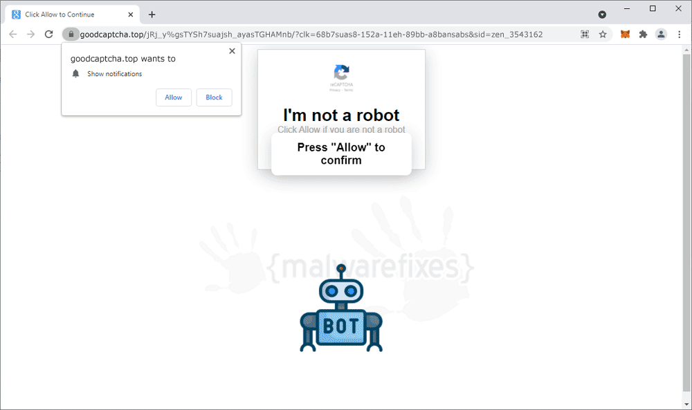 Screenshot of Goodcaptcha.top