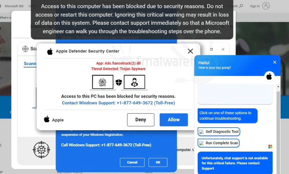 Screenshot of Apple Defender Security Center