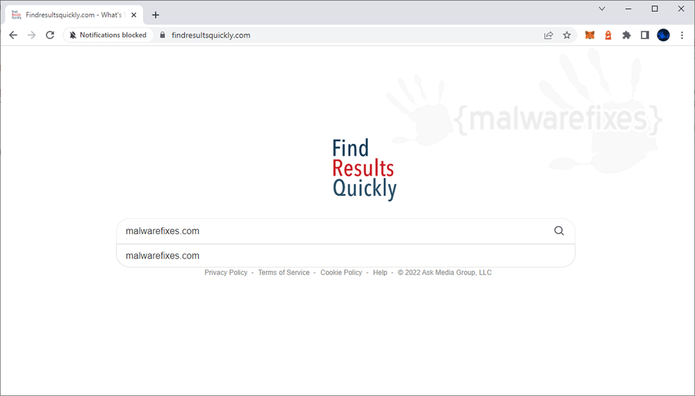 Screenshot of Findresultsquickly.com