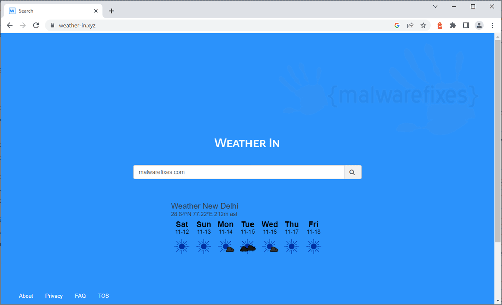 Screenshot of Weather-in.xyz