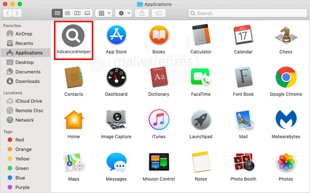 Screenshot of AdvancedHelper App