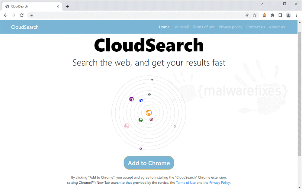 Screenshot of CloudSearch