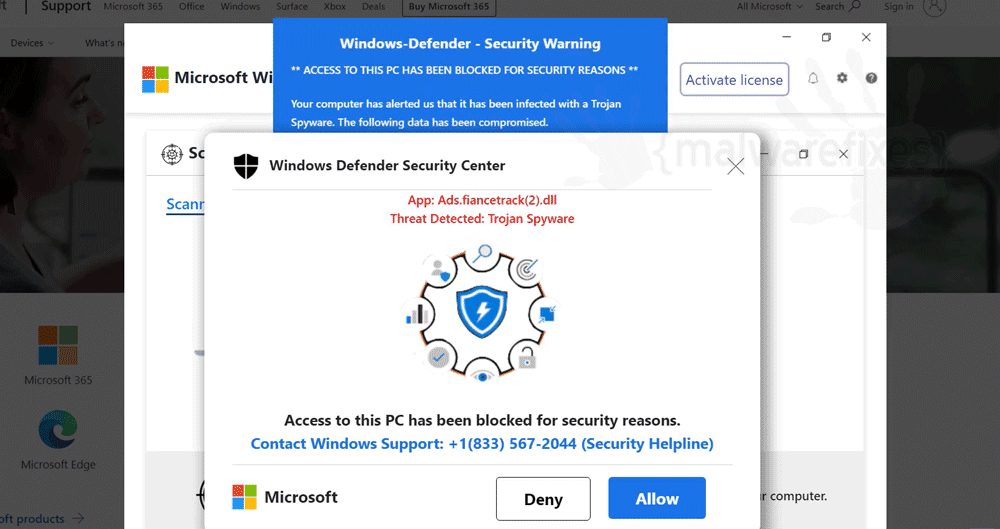 Remove Scam Microsoft Virus Alert Pop-up - MalwareFixes