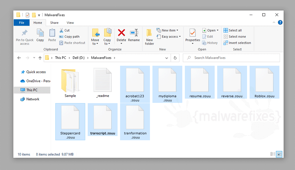 Screenshot of Zouu Files