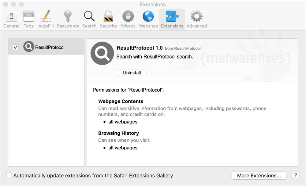 Screenshot of ResultProtocol App