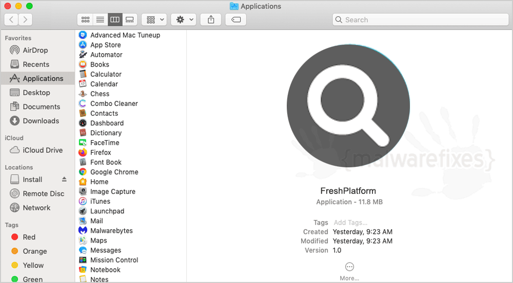 Screenshot of FreshPlatform