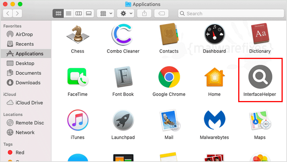 Screenshot of InterfaceHelper App