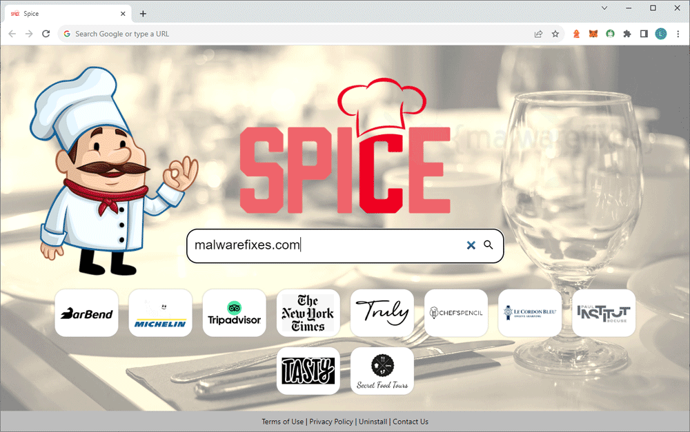 Screenshot of Spice Adware