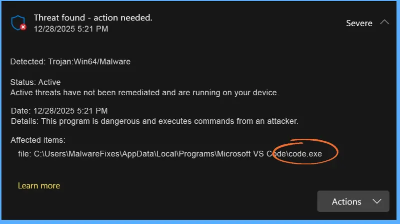 Virus File Detected File
