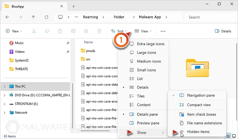 Show Hidden Files View System Files
